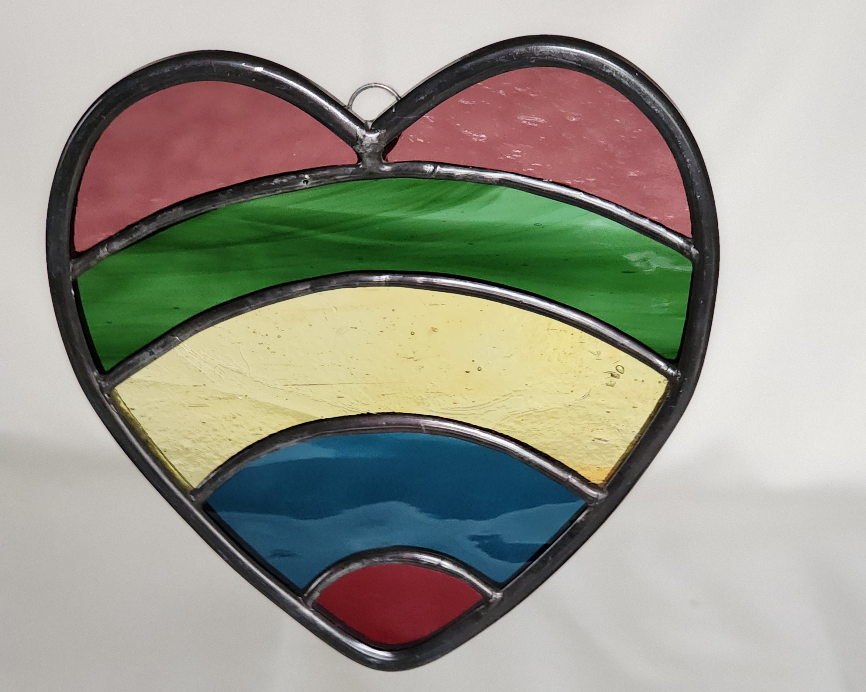 4.25 Stained Glass Hanging Hearts Double Sun Catchers-3 colors - Crystal  Clear Images LLC
