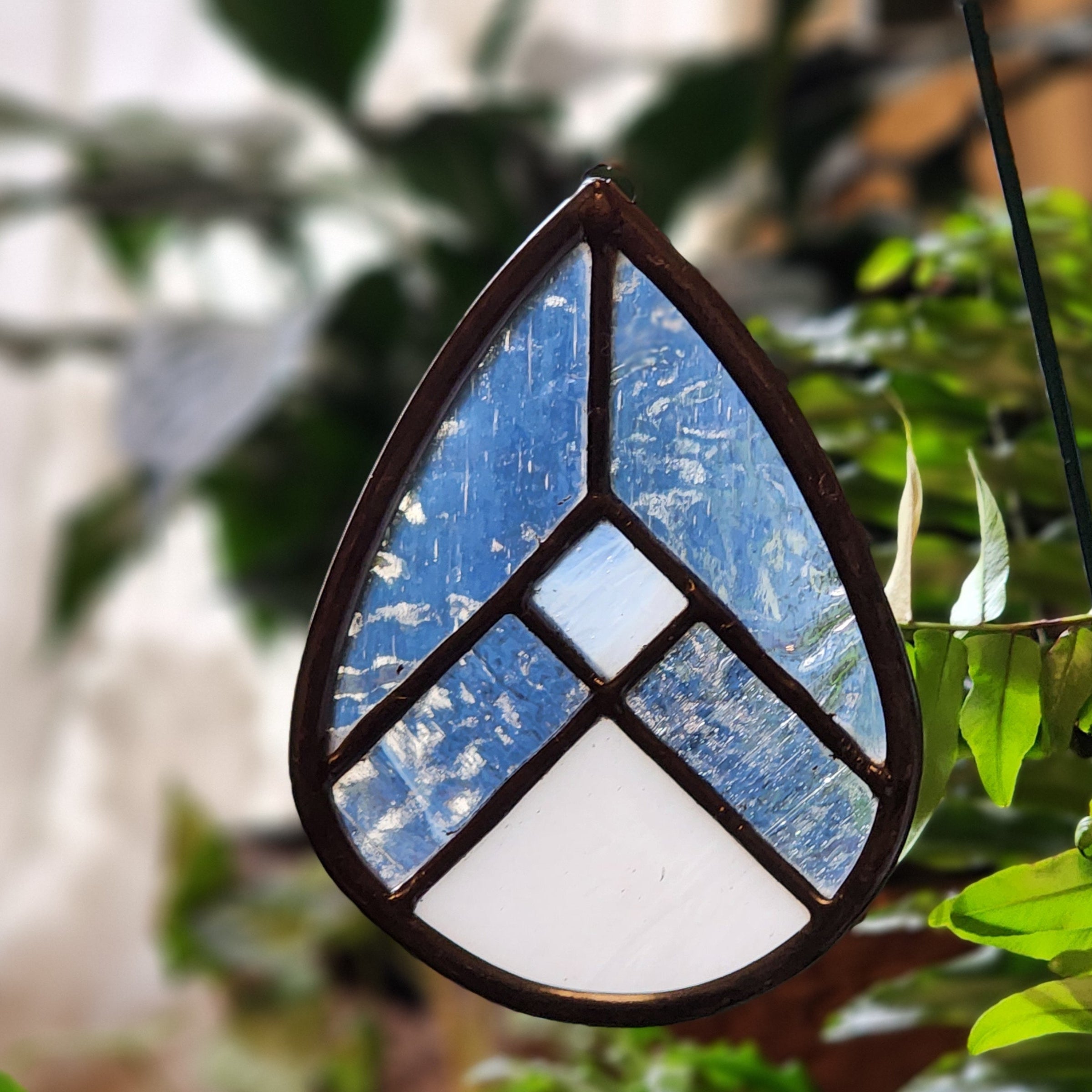 Air Elemental Drop Stained Glass Suncatcher - Limited Edition with Heirloom Glass