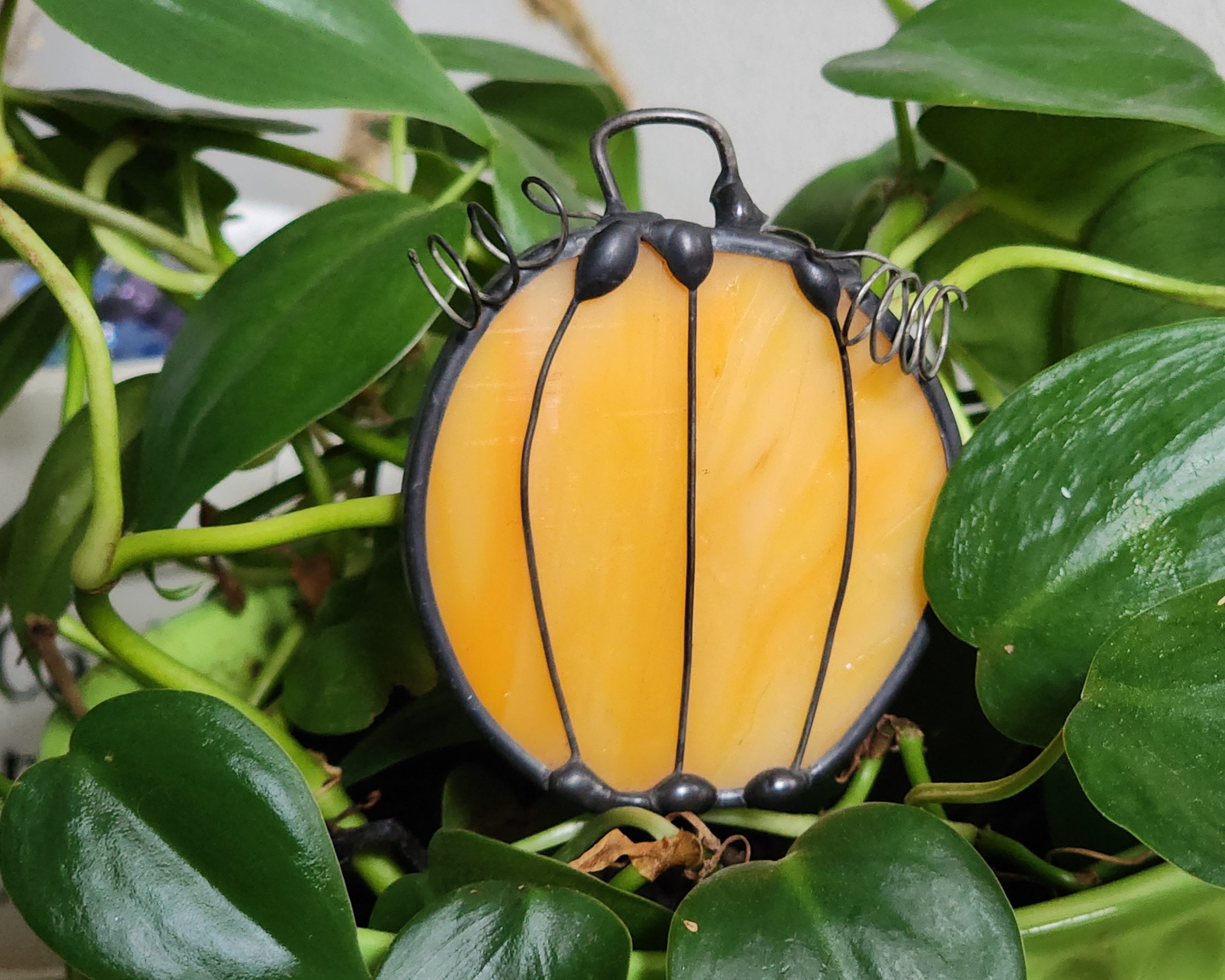 Orange Pumpkin Plant Stake