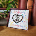 Iridescent Stained Glass Heart Suncatcher - April Birthstone Inspired Gift