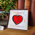 Ruby Red Stained Glass Heart Suncatcher - July Birthstone Inspired Gift