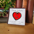 Ruby Red Stained Glass Heart Suncatcher -  Mother's Gift