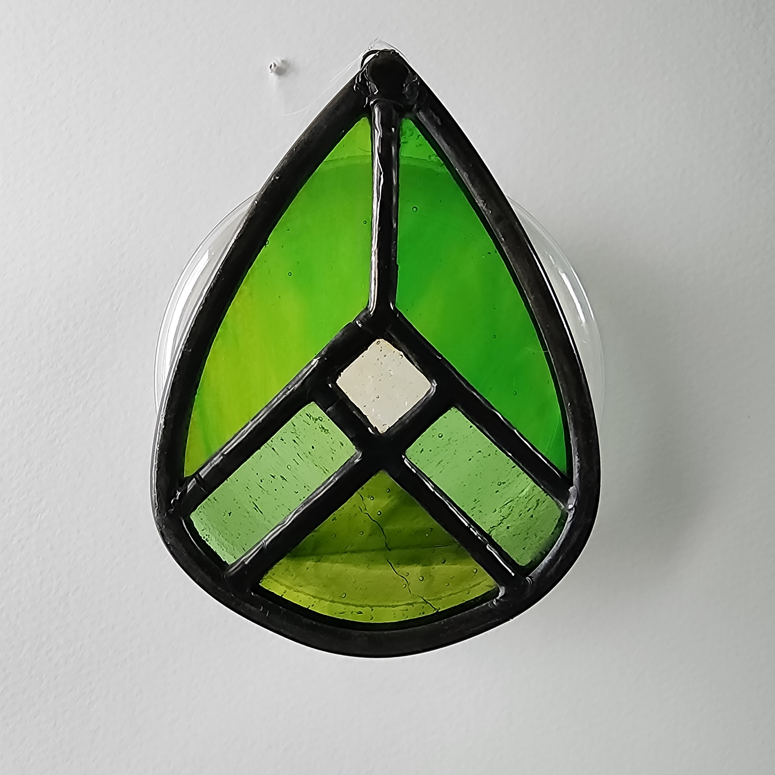 Earth Elemental Drop Stained Glass Suncatcher - Limited Edition with Heirloom Glass