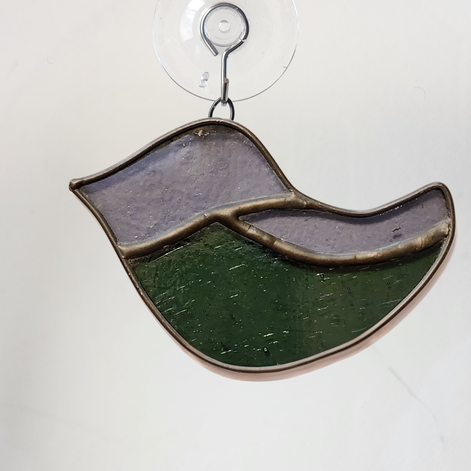 Stained glass purple martin suncatcher
