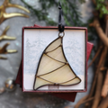 Whimsical Christmas Tree Suncatcher Ornament, Gift Boxed
