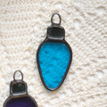 Old-Fashioned Christmas Light Stained Glass Ornament