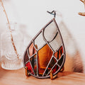 Autumn Moon Stained Glass Suncatcher - Art Deco Drops