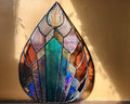 Winter Chill Larger Drop Stained Glass Suncatcher